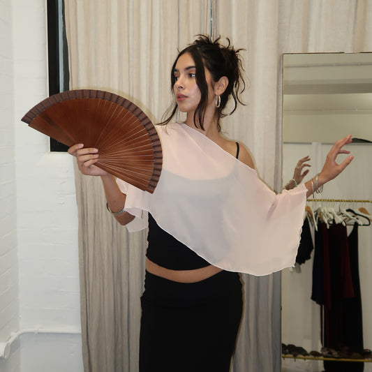 Chiffon Poncho - Peach image 0