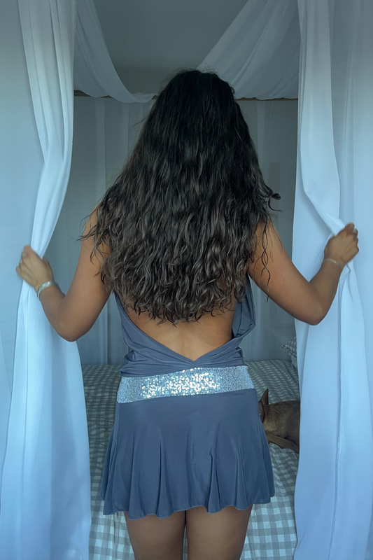Kassandra Mini Dress - Charcoal Grey image 7