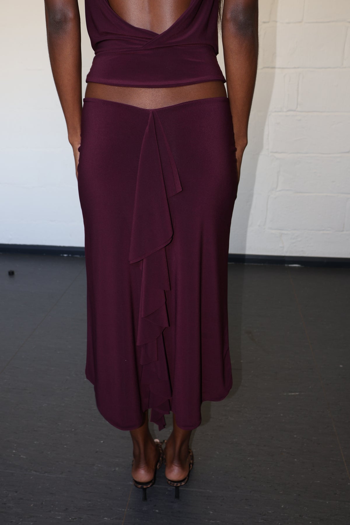 Valentina Midi Skirt - Plum