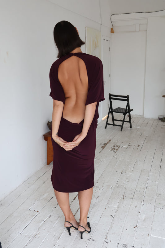 Still a Tease Midi Dress - Plum
