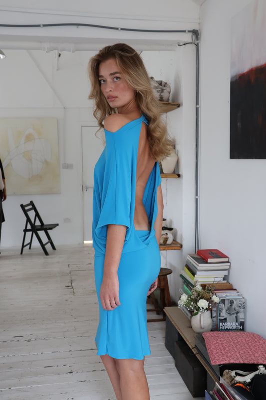 Still a Tease Midi Dress - Aqua