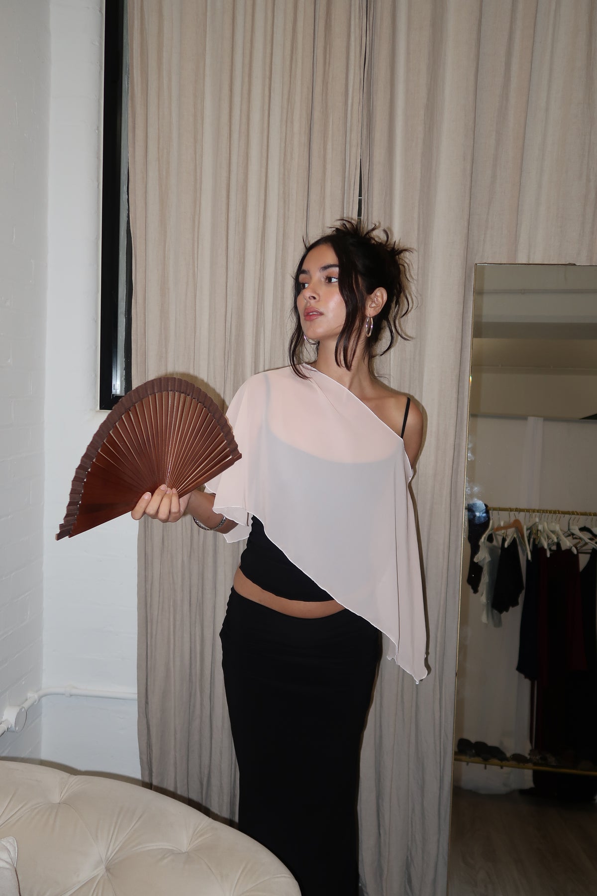 Chiffon Poncho - Peach image 7