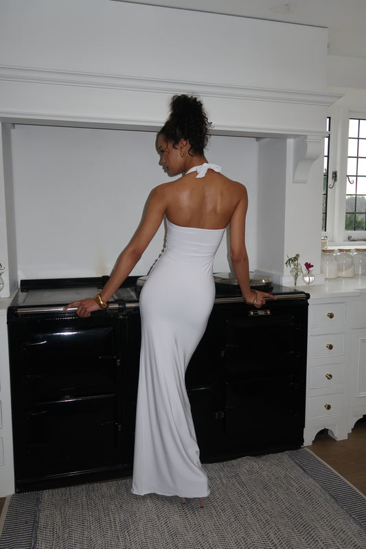 Martini Maxi Dress - Dove White image 3