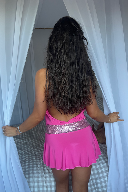 Kassandra Mini Dress - Cerise Pink image 6