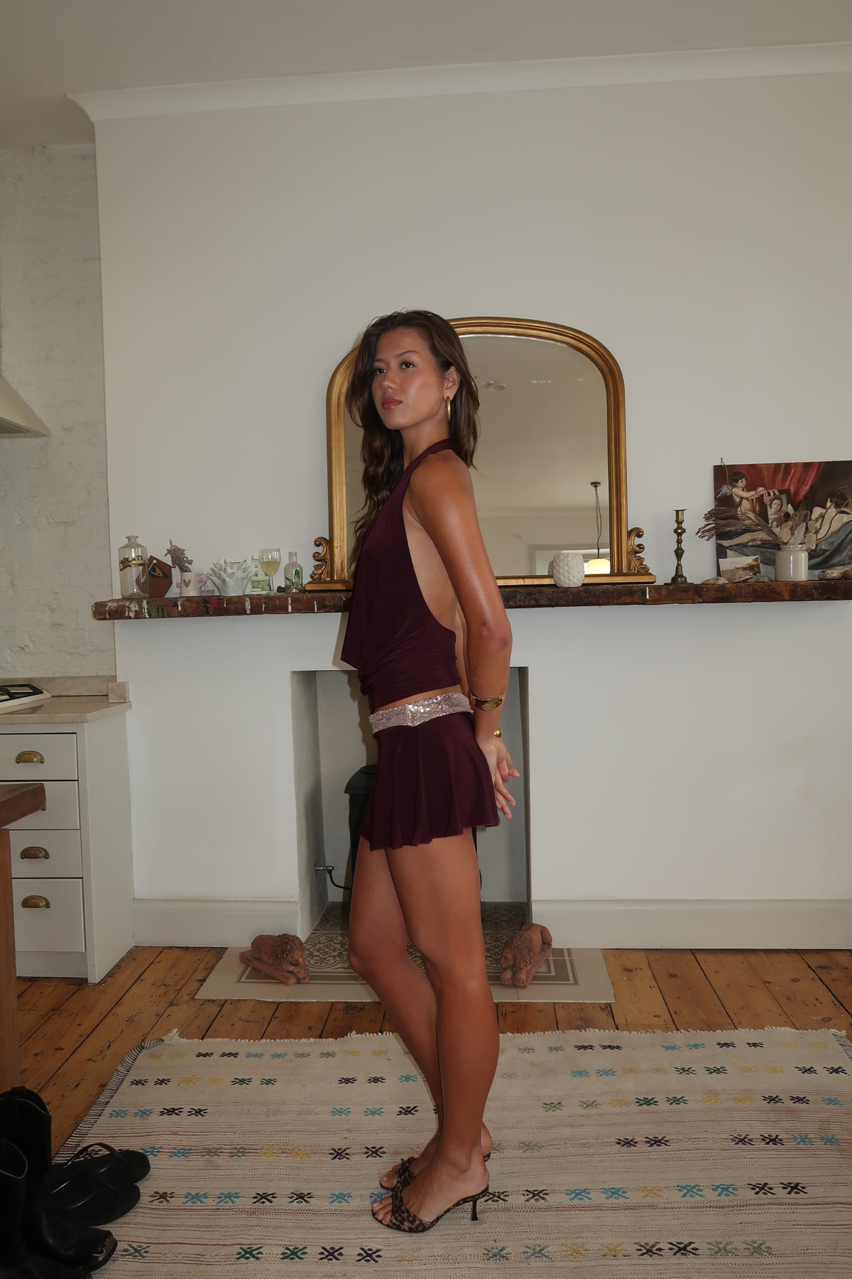 Short n' Sweet Mini Skirt - Plum image 3