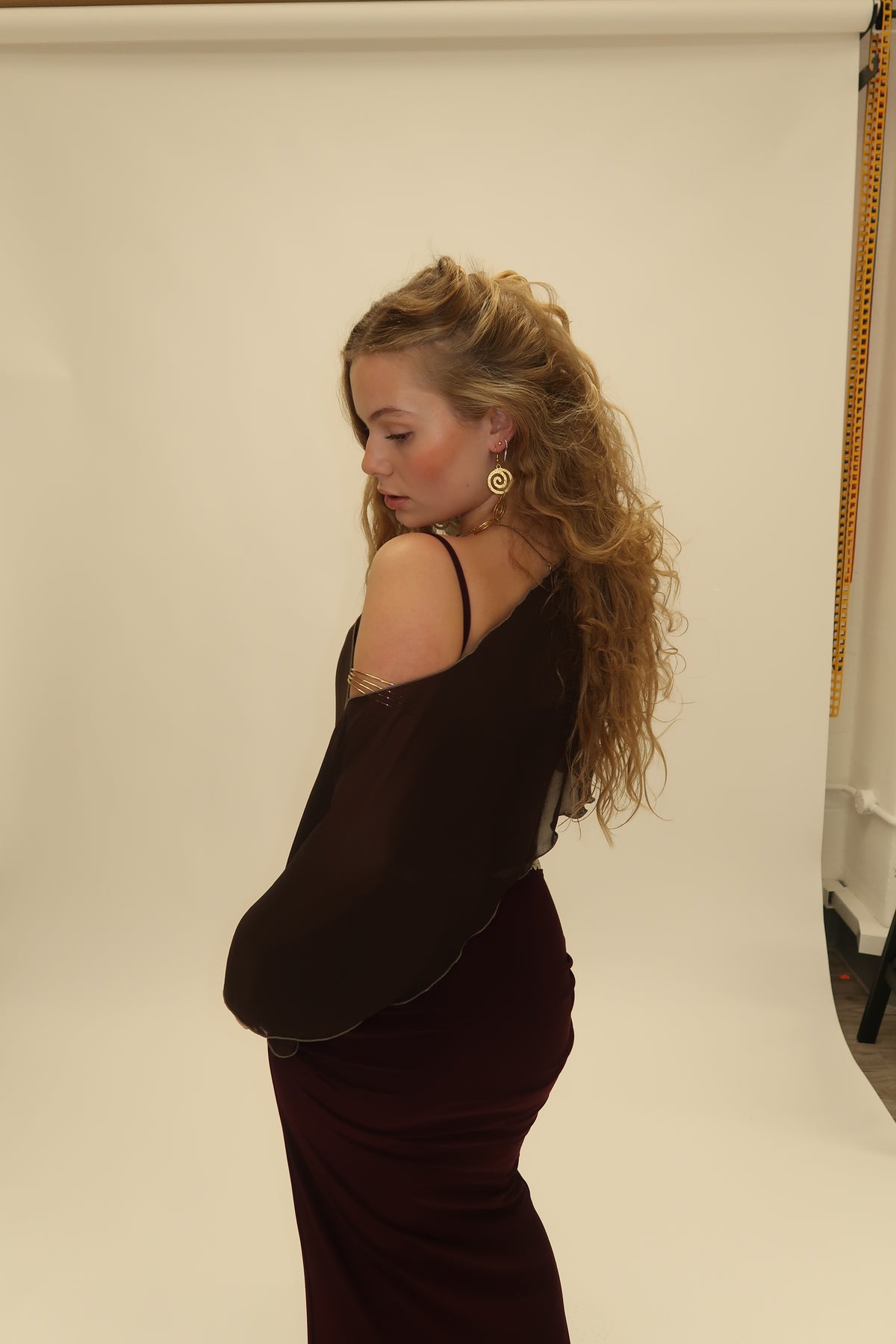 Chiffon Poncho - Espresso image 1