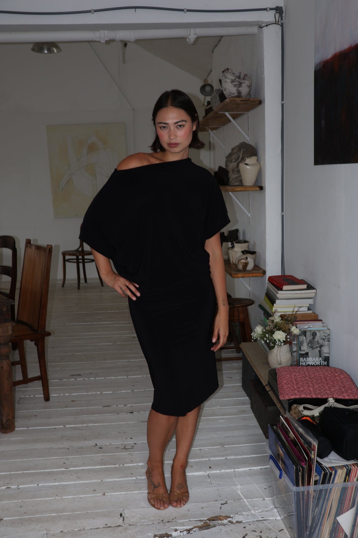 Still a Tease Midi Dress - Noir