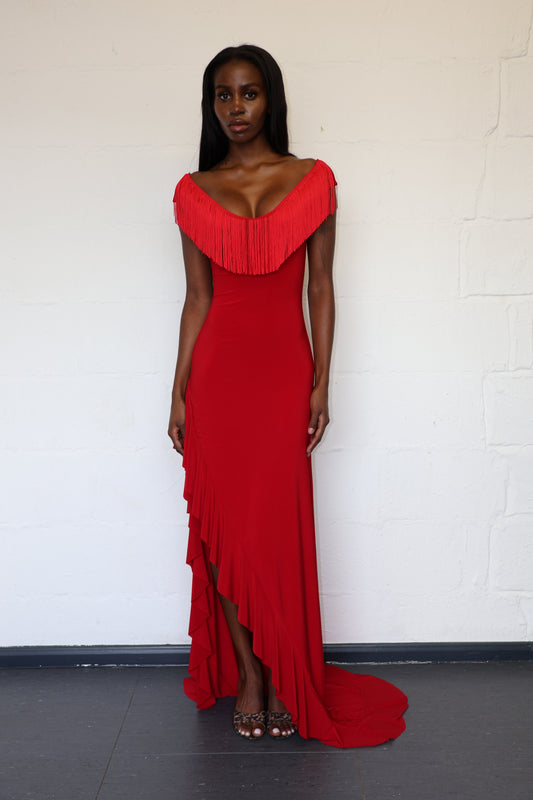 Sombra Maxi Dress - Crimson Kiss