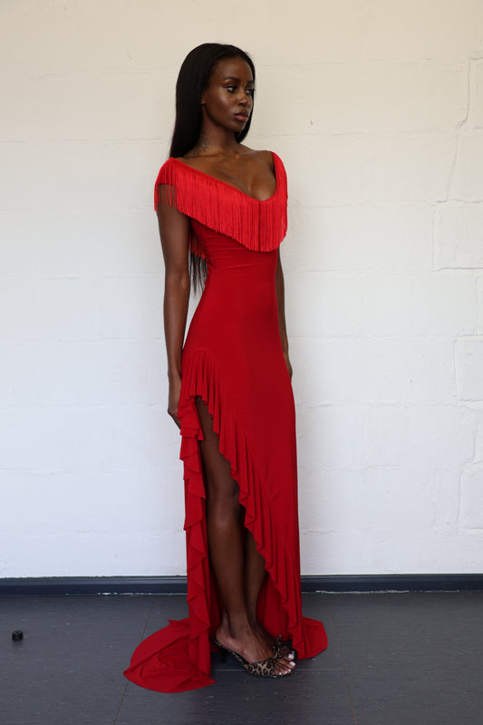 Sombra Maxi Dress - Crimson Kiss