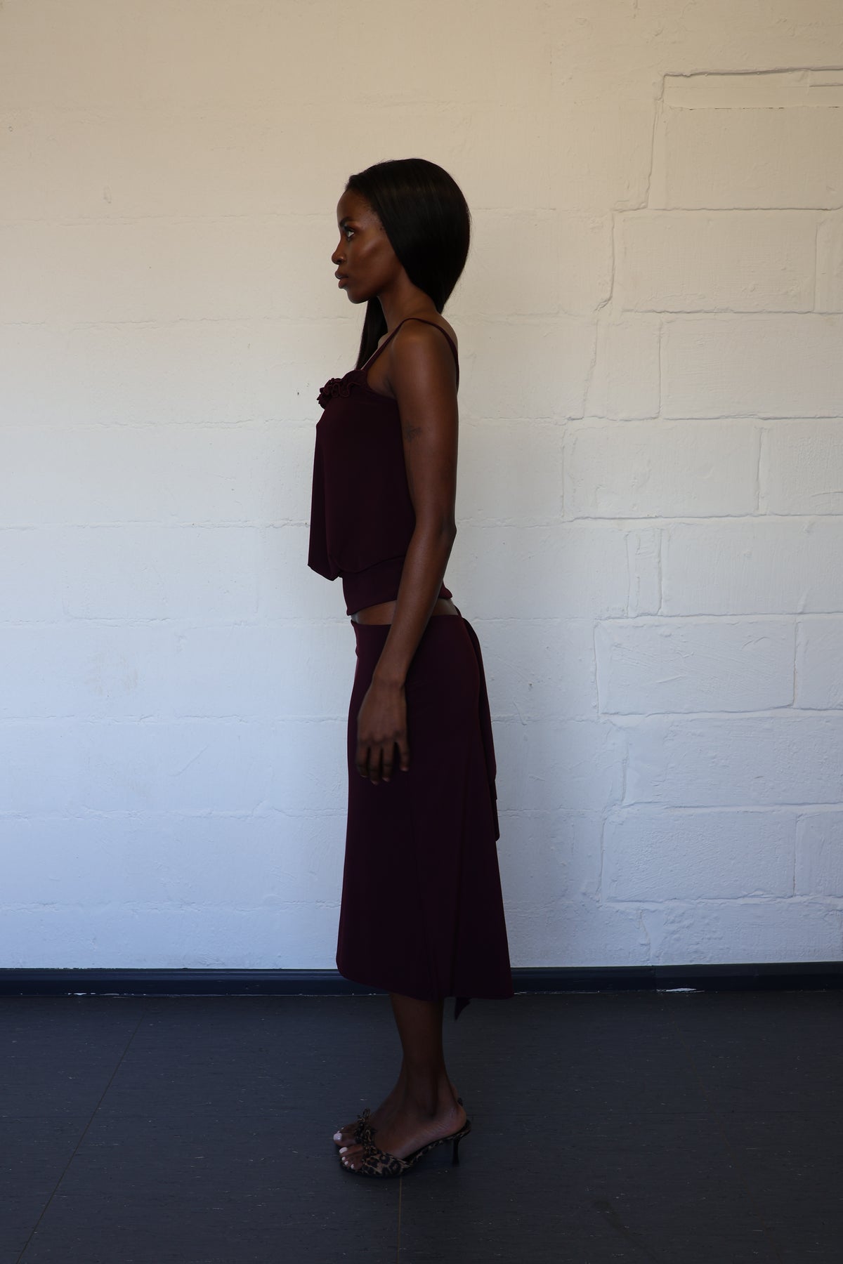Valentina Midi Skirt - Plum