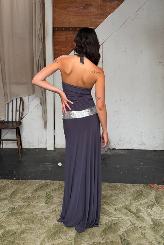 Toscana Maxi Dress - Charcoal Grey