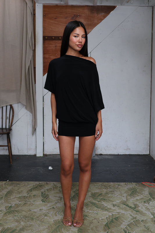 Just a Tease Mini Dress - Noir