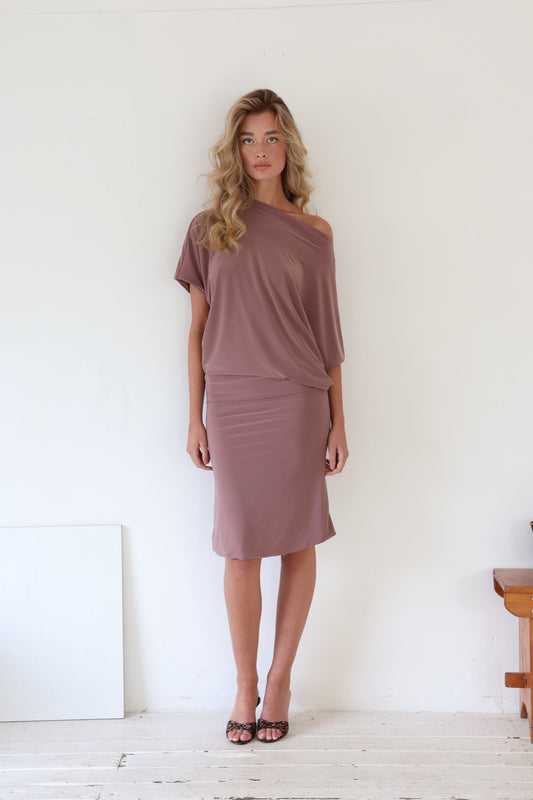 Still a Tease Midi Dress - Mocha