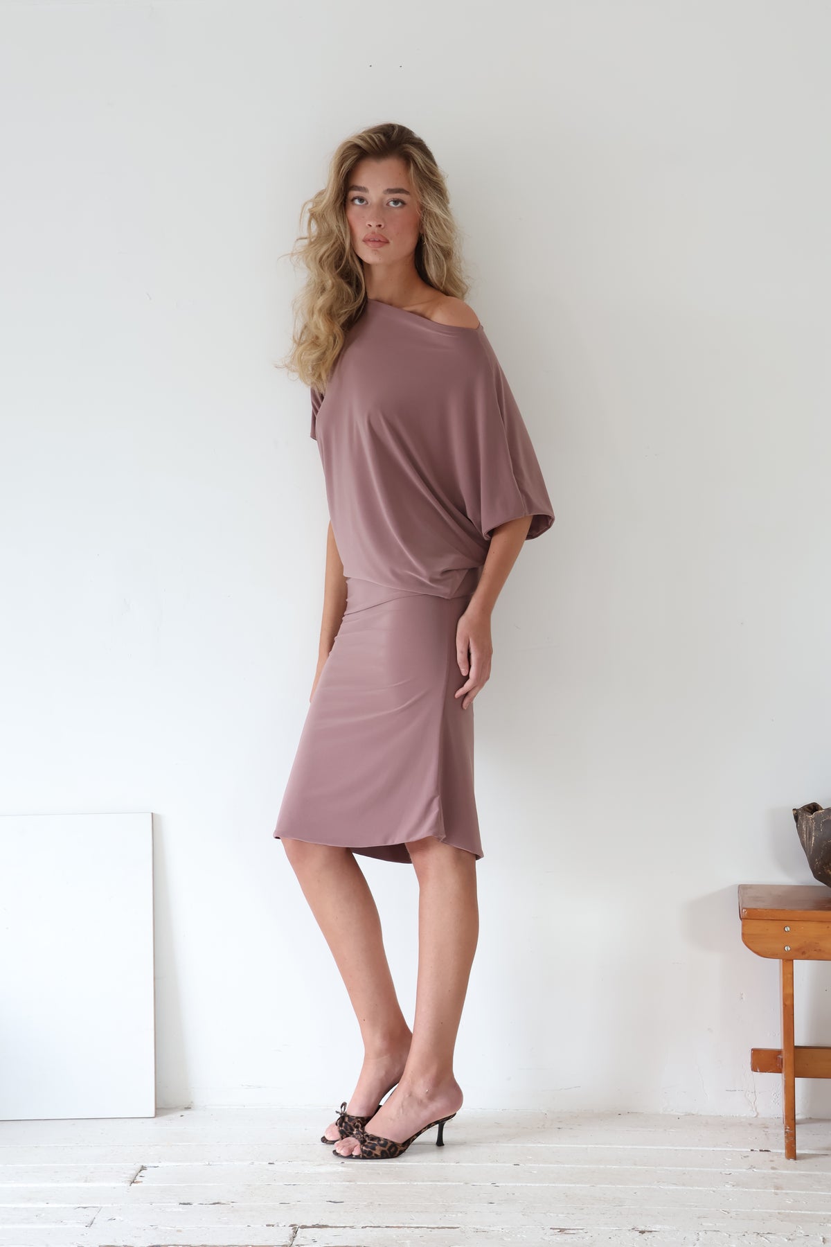 Still a Tease Midi Dress - Mocha