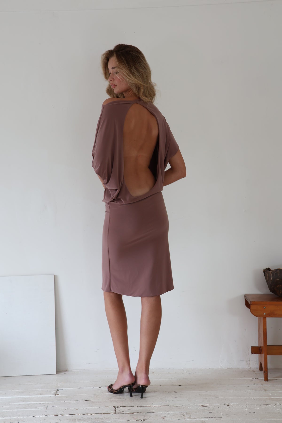 Still a Tease Midi Dress - Mocha