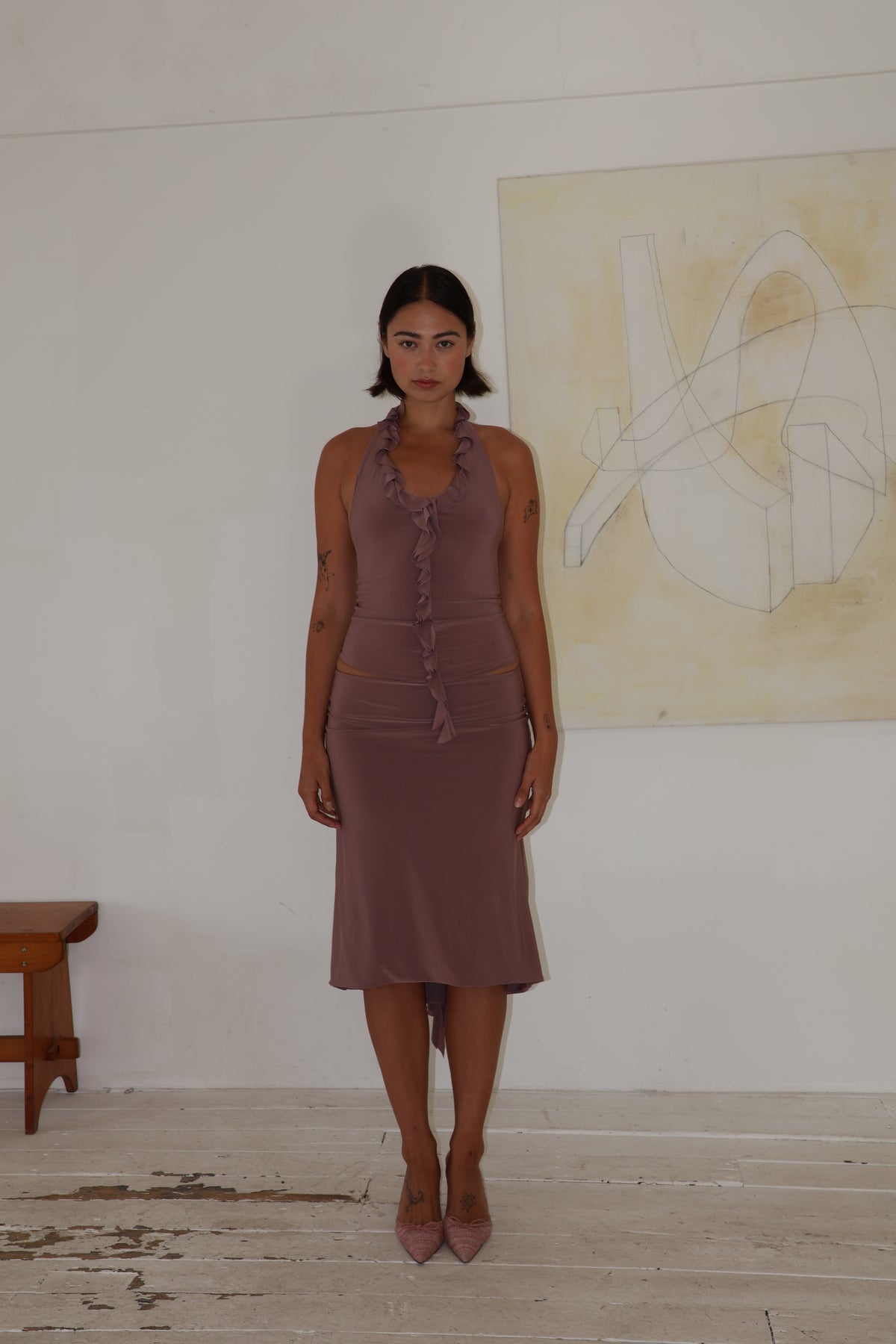 Valentina Midi Skirt - Mocha