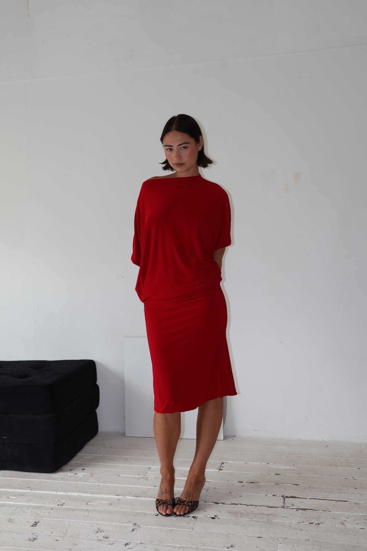 Still a Tease Midi Dress - Crimson Kiss