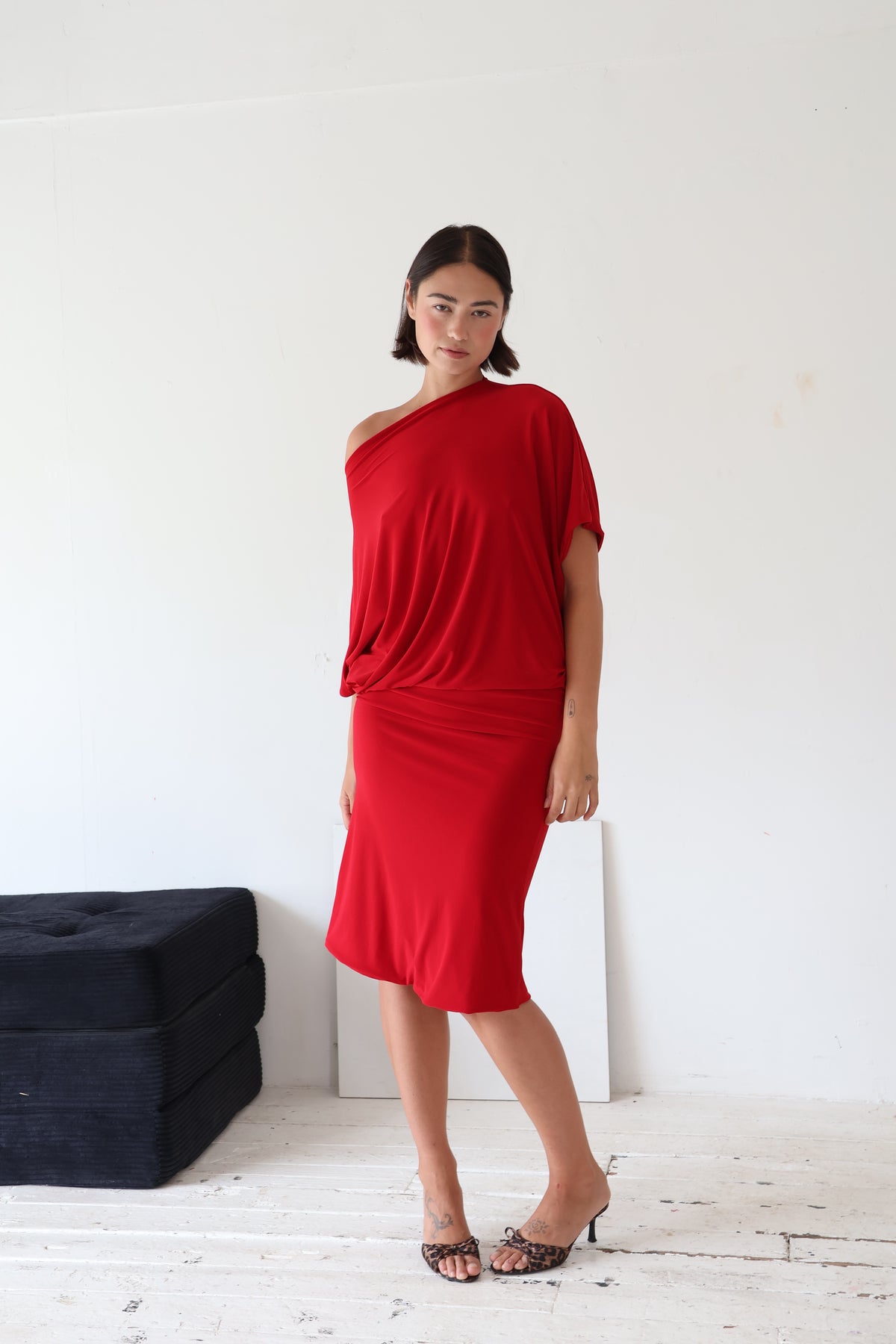 Still a Tease Midi Dress - Crimson Kiss