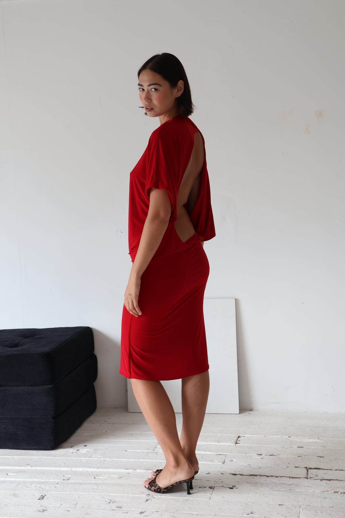 Still a Tease Midi Dress - Crimson Kiss