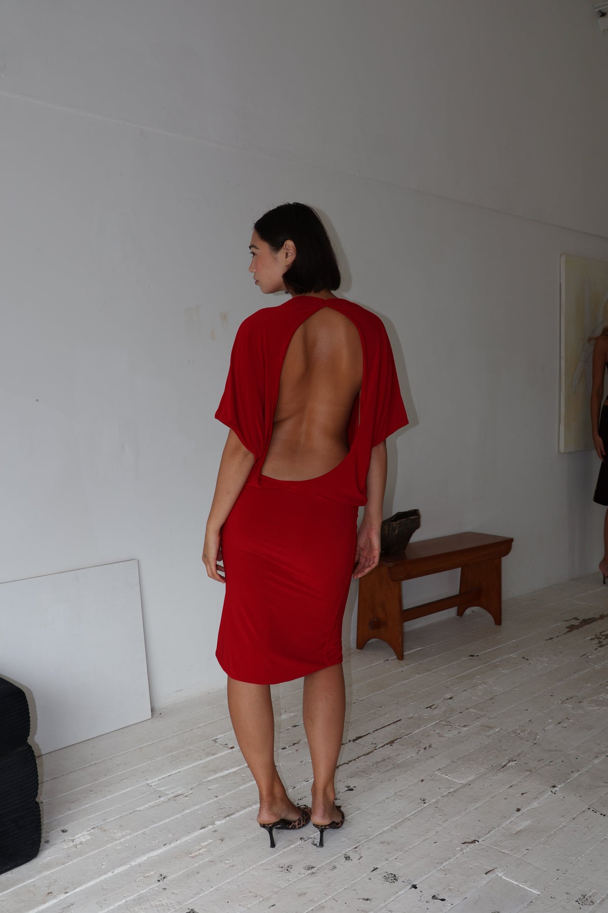 Still a Tease Midi Dress - Crimson Kiss