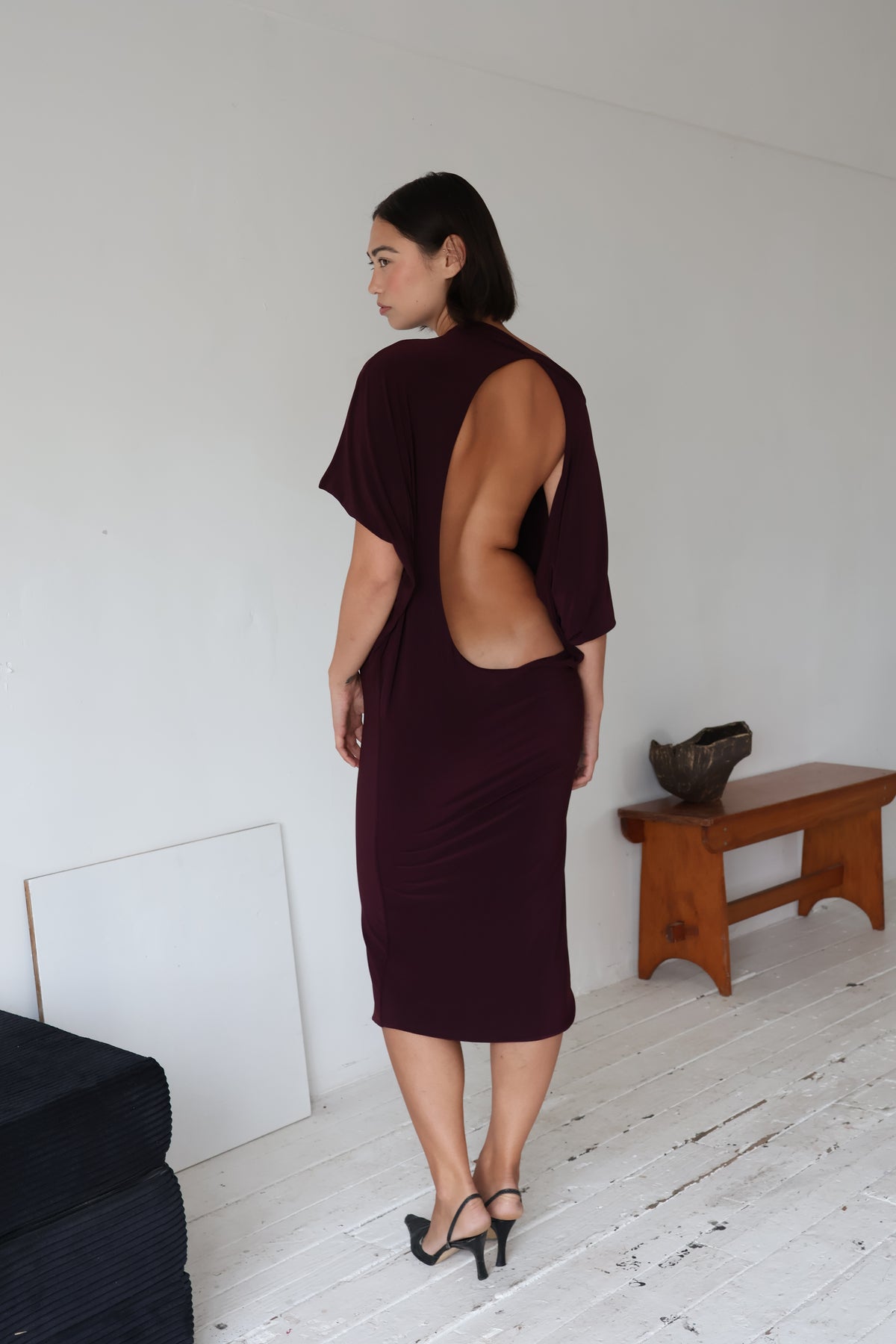 Still a Tease Midi Dress - Plum