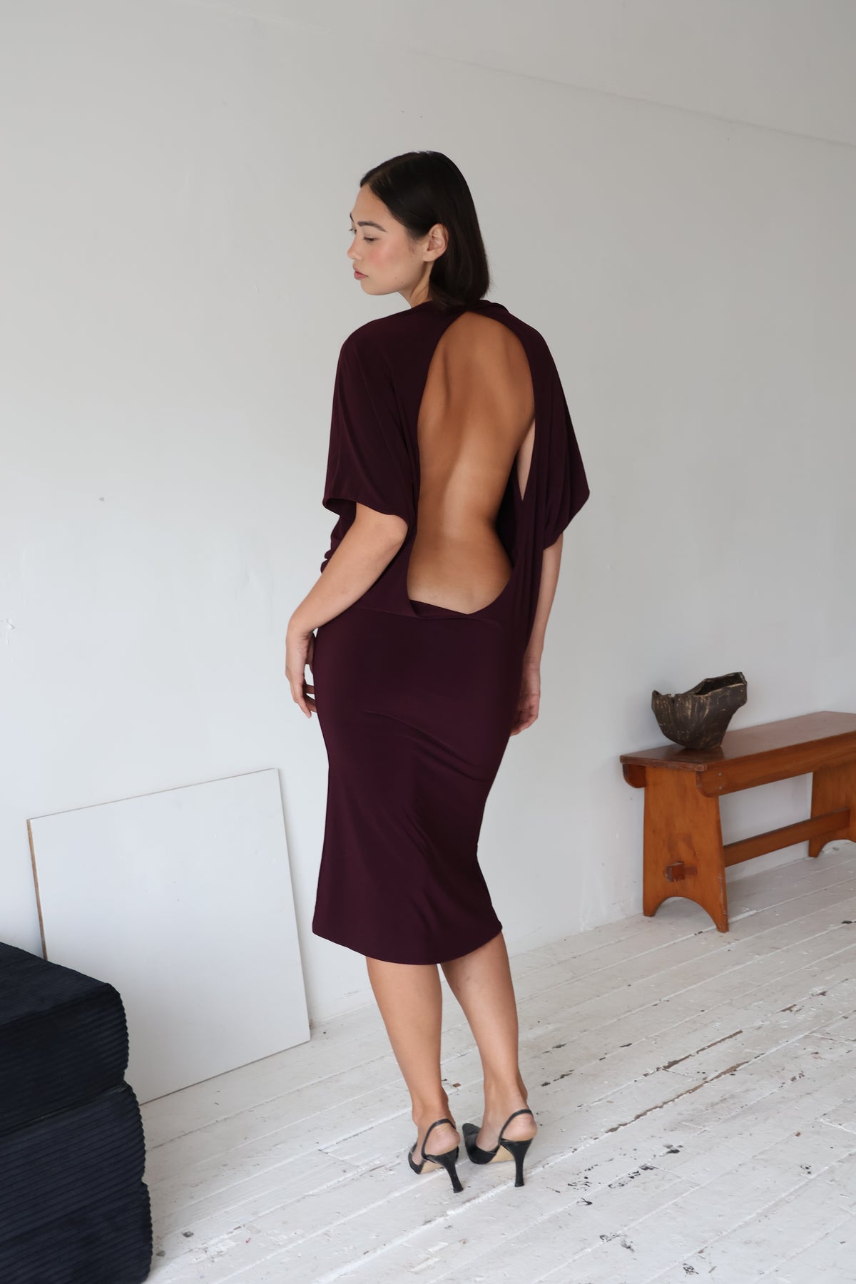 Still a Tease Midi Dress - Plum