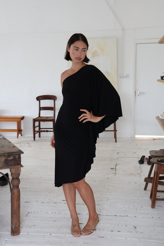 Maya Midi Dress - Noir