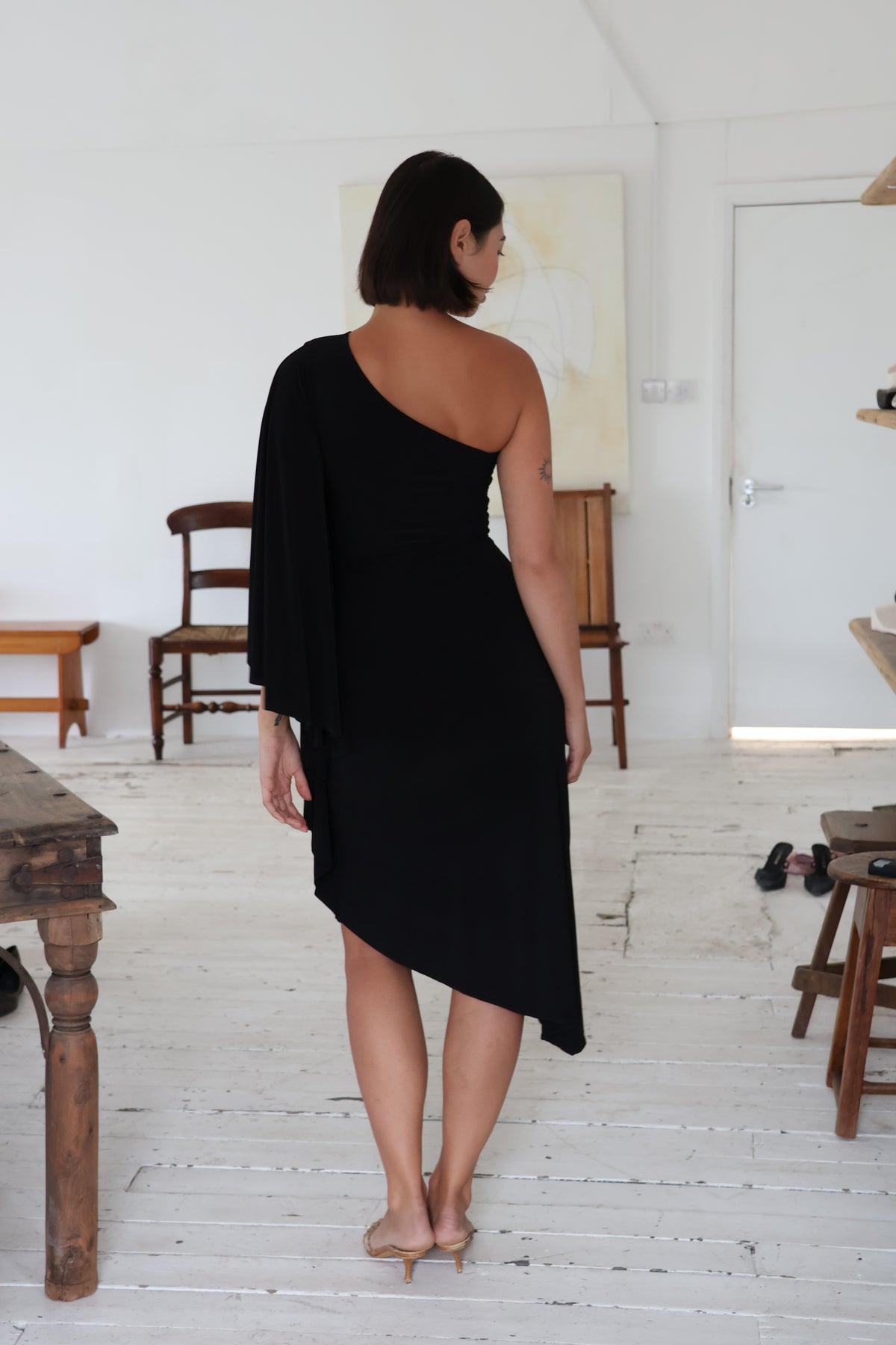 Maya Midi Dress - Noir