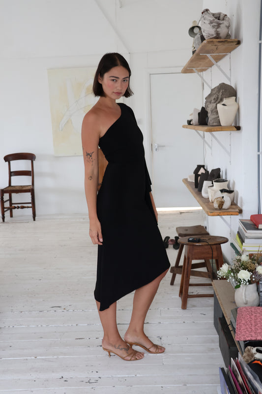 Maya Midi Dress - Noir