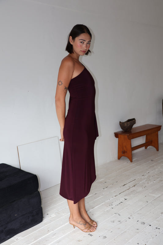 Maya Midi Dress - Plum