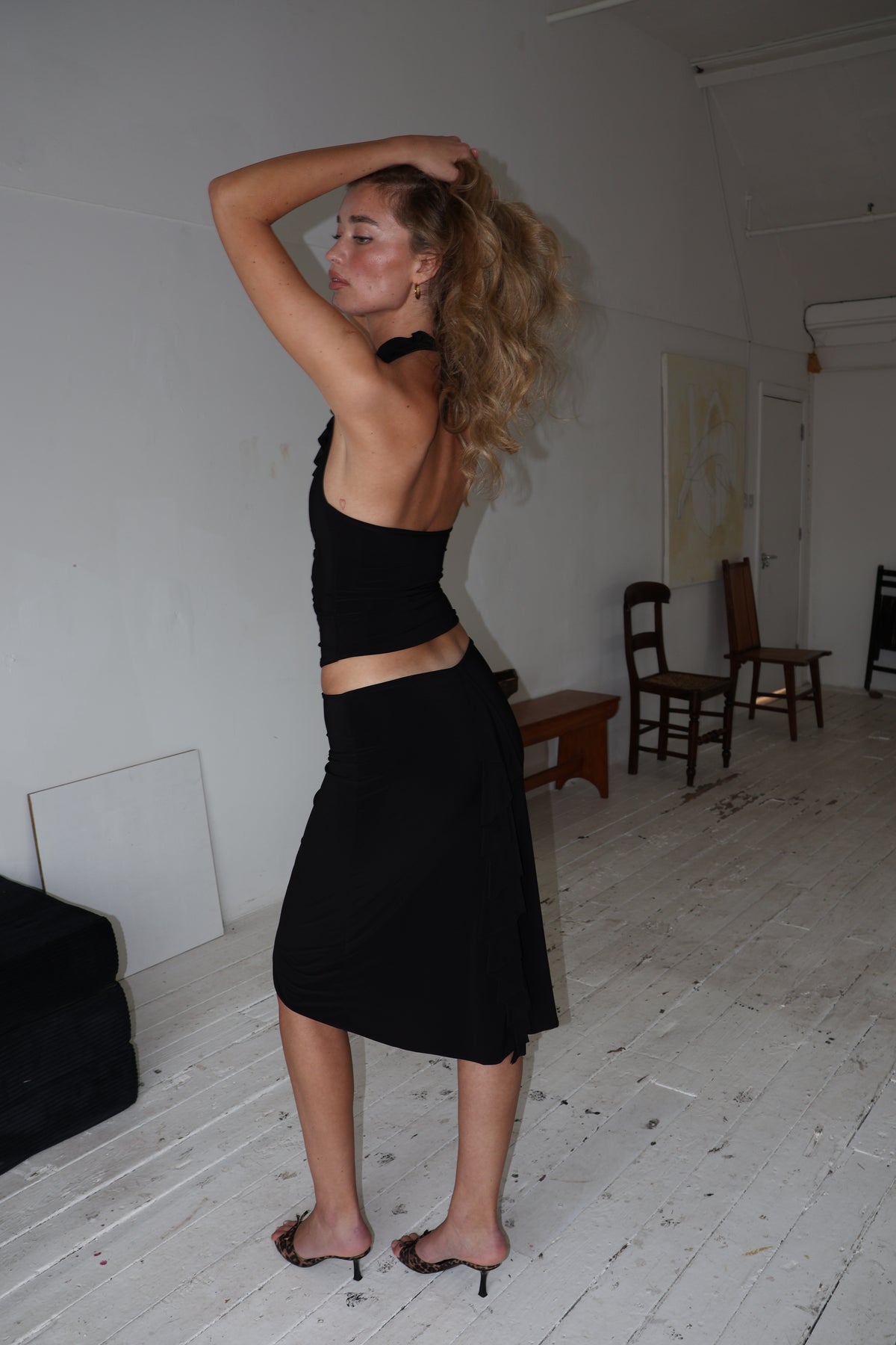 Valentina Midi Skirt - Noir