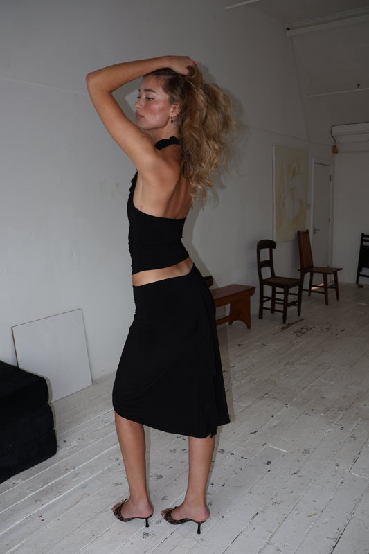Valentina Midi Skirt - Noir