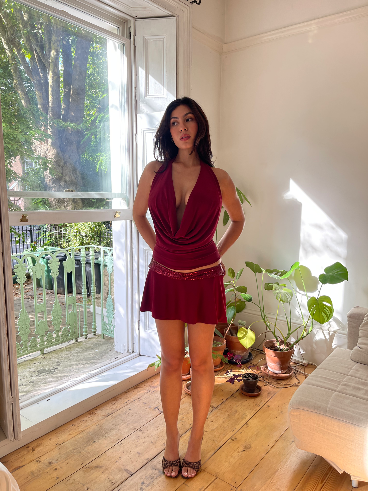 Short n' Sweet Mini Skirt - Cherry Red image 1