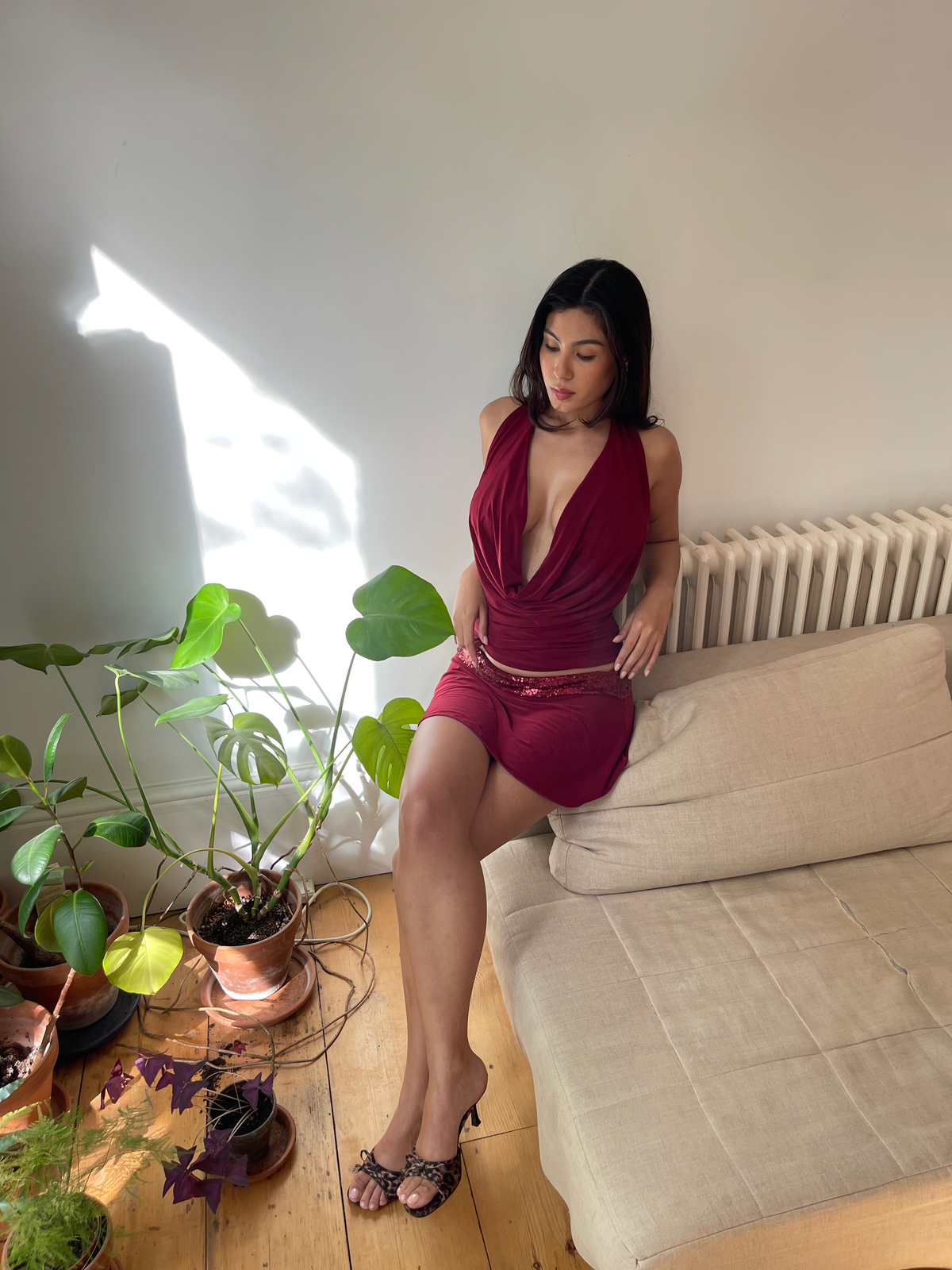 Short n' Sweet Mini Skirt - Cherry Red image 4