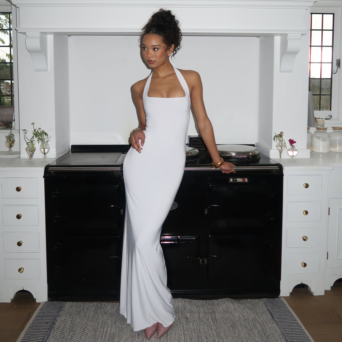 Martini Maxi Dress - Dove White image 0